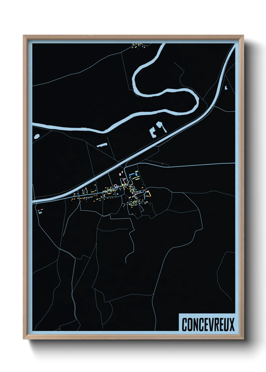 Une affiche de carte sur Concevreux