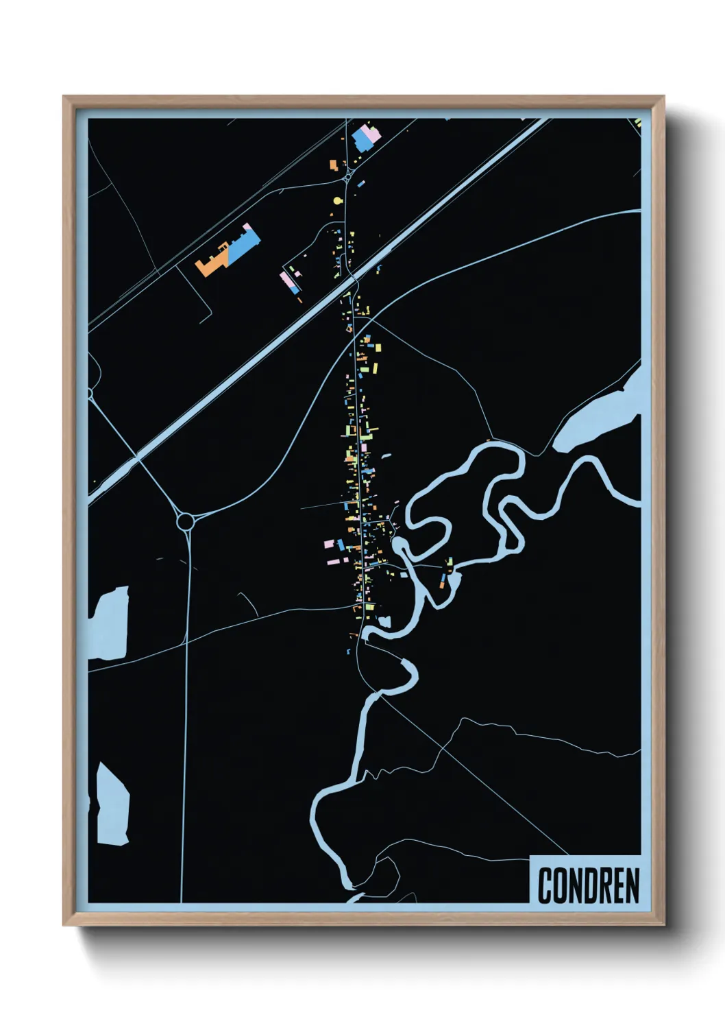 Une affiche de carte sur Condren