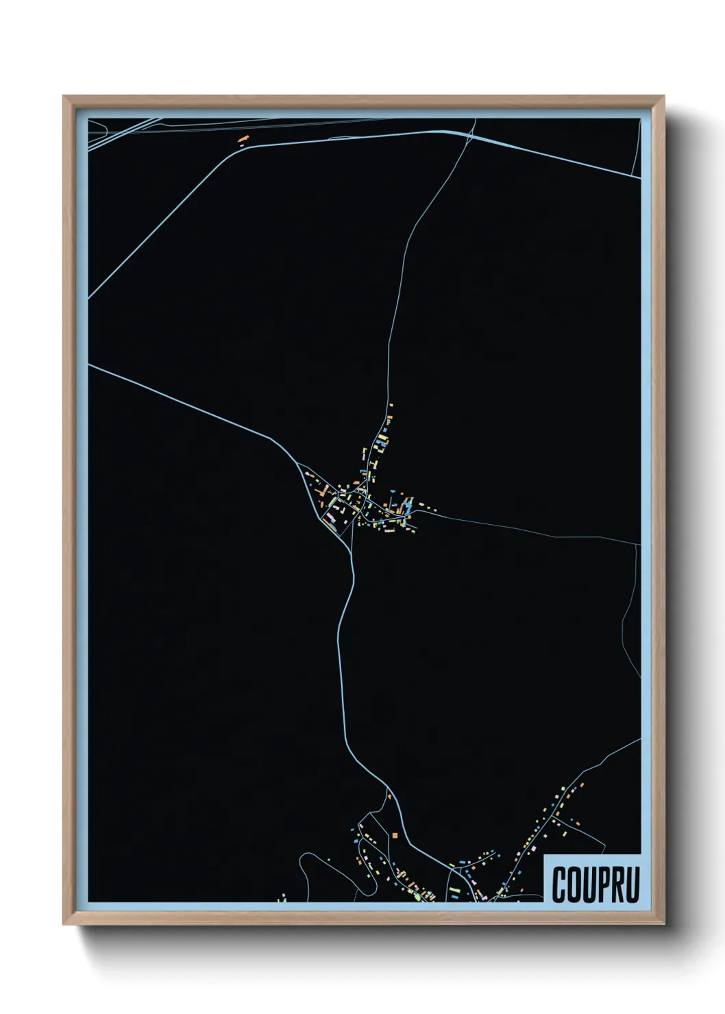 Une affiche de carte sur Coupru