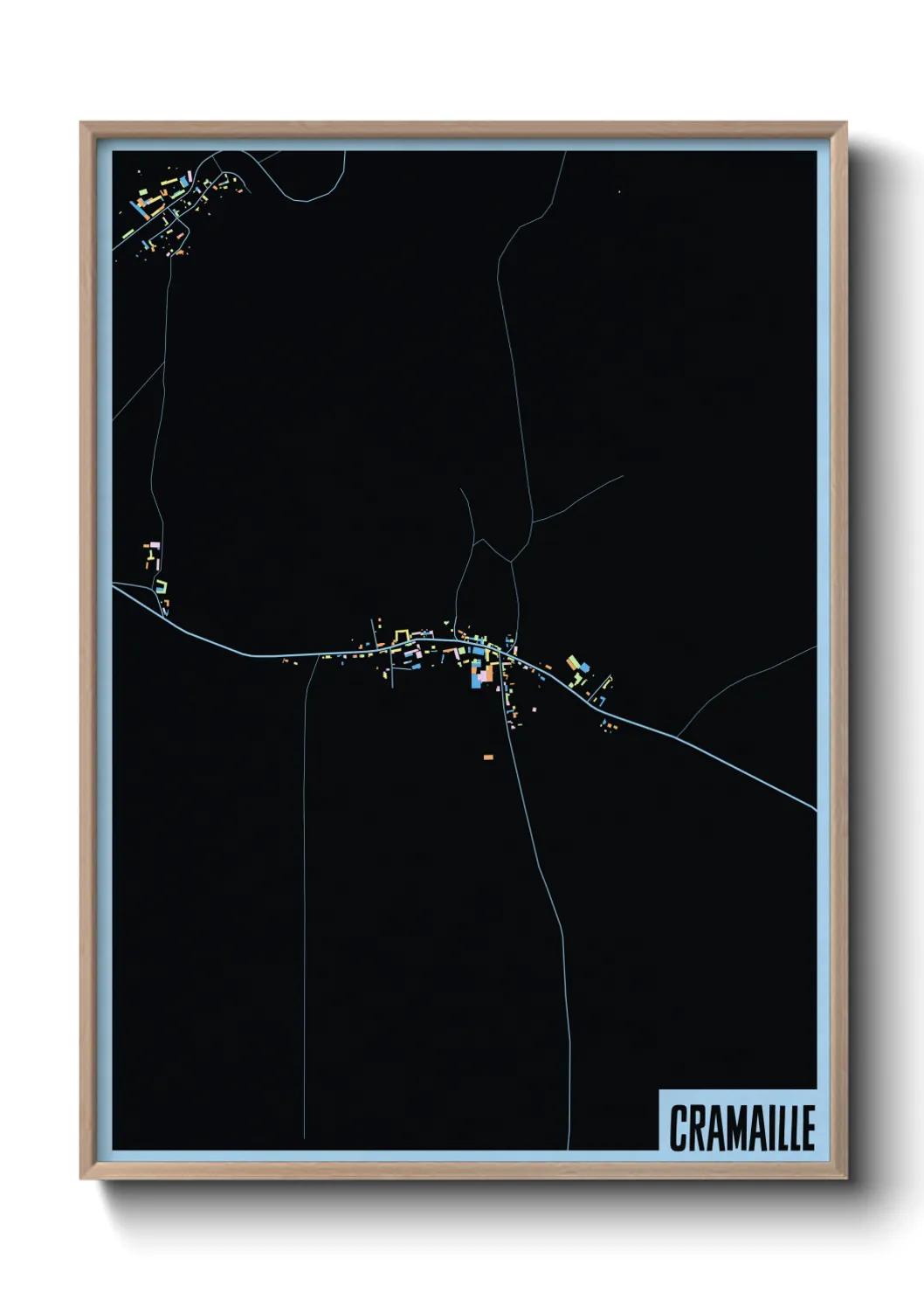Une affiche de carte sur Cramaille