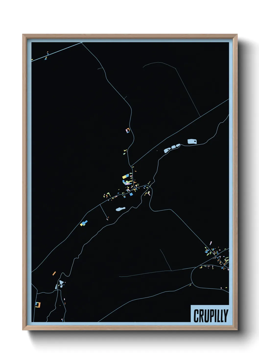 Une affiche de carte sur Crupilly