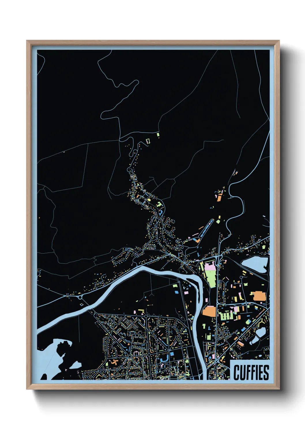 Une affiche de carte sur Cuffies