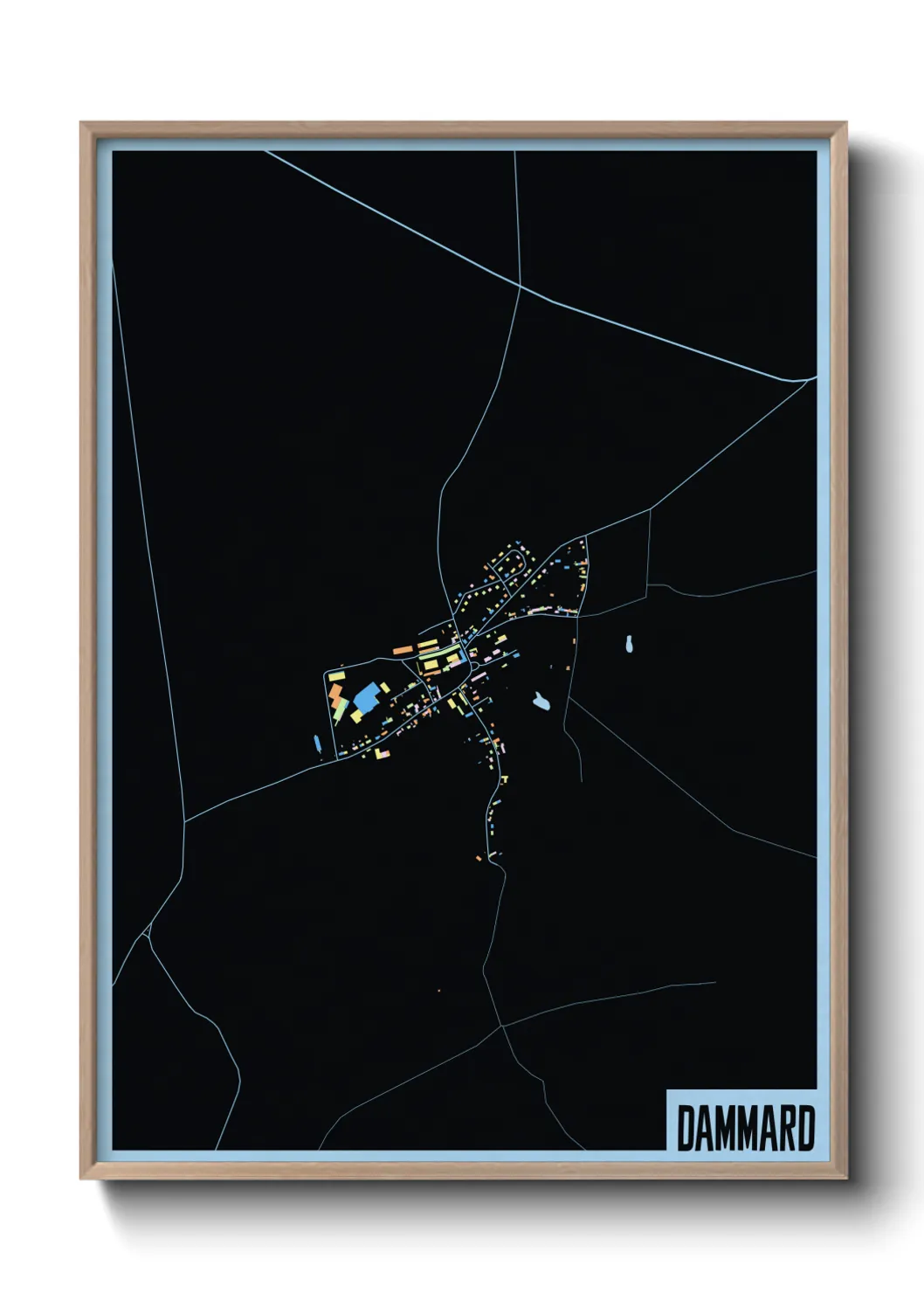 Une affiche de carte sur Dammard