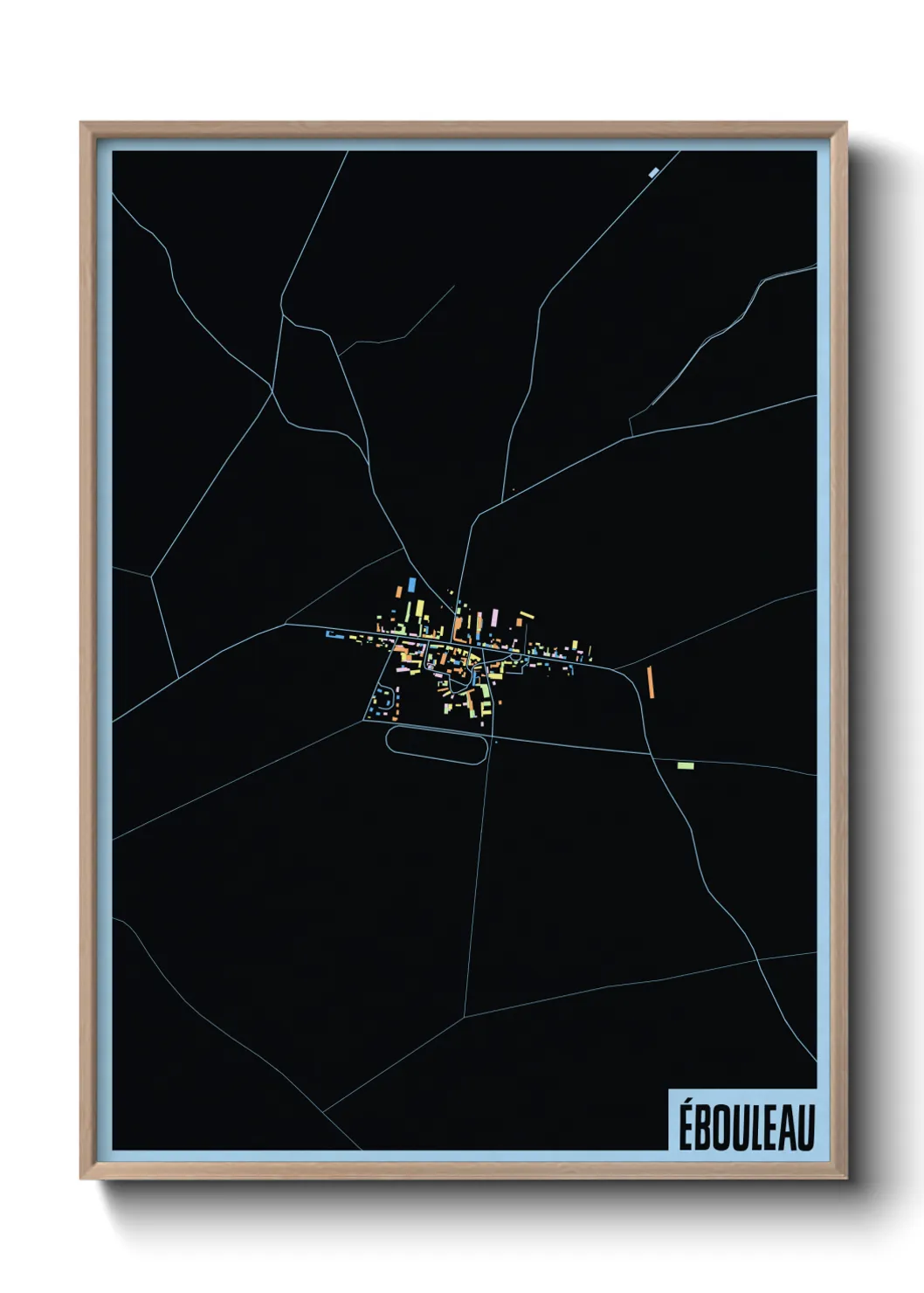 Une affiche de carte sur Ébouleau