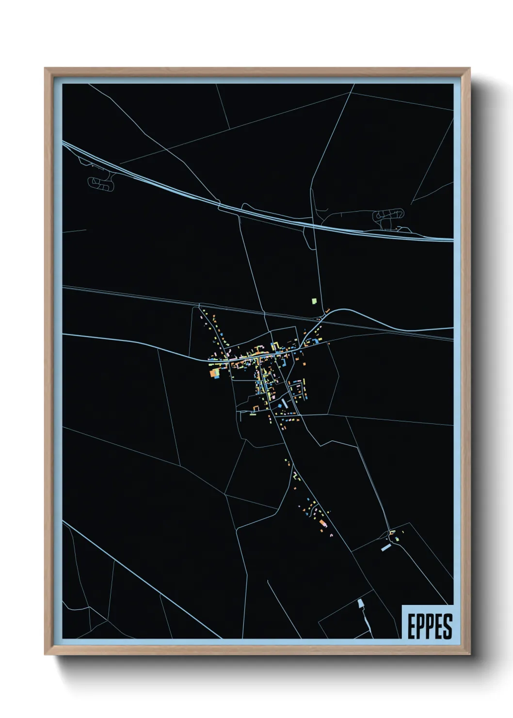 Une affiche de carte sur Eppes