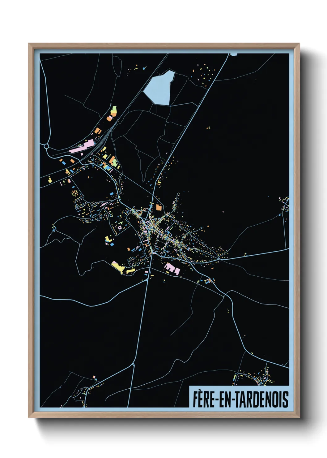 Une affiche de carte sur Fère-en-Tardenois