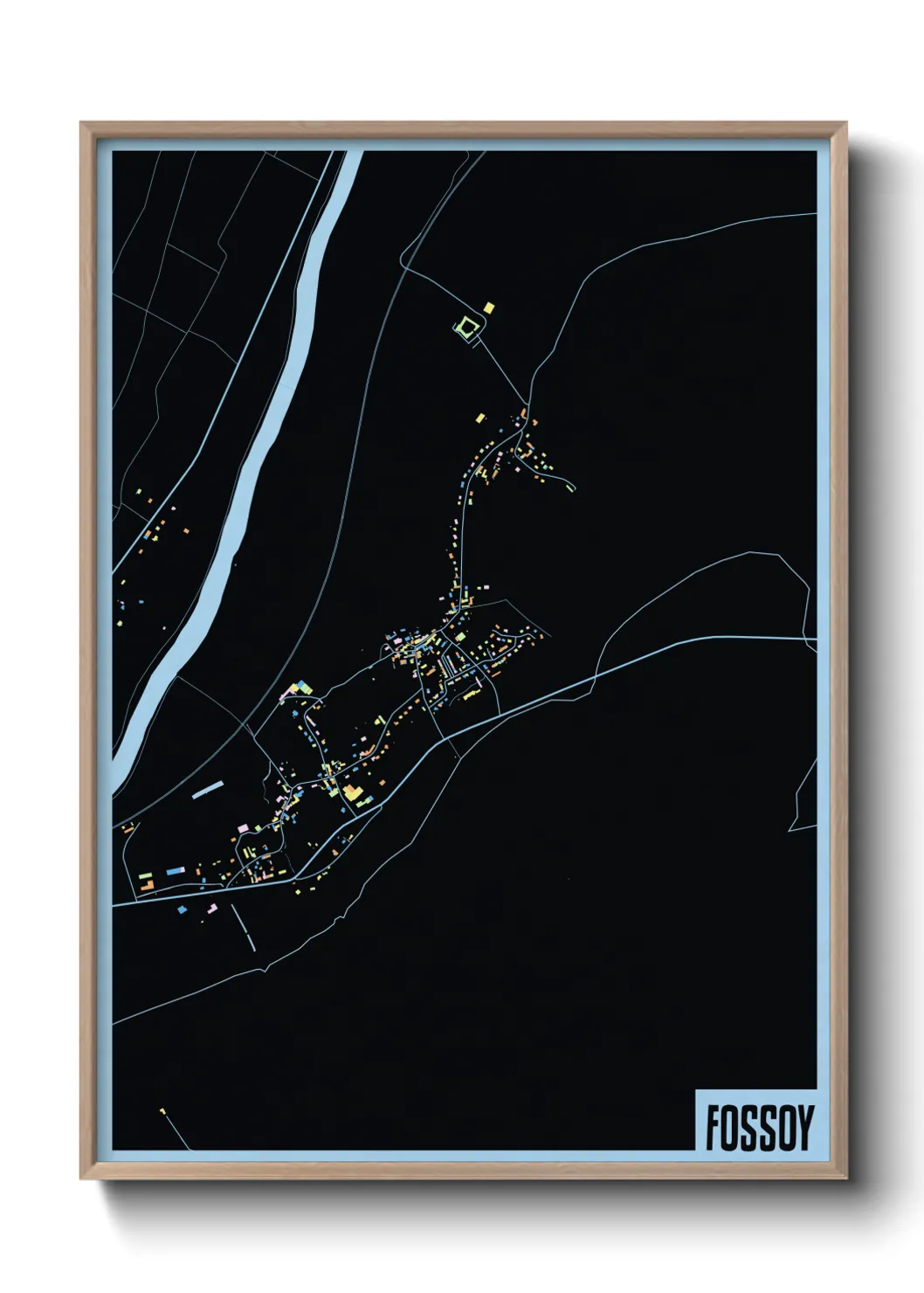 Une affiche de carte sur Fossoy