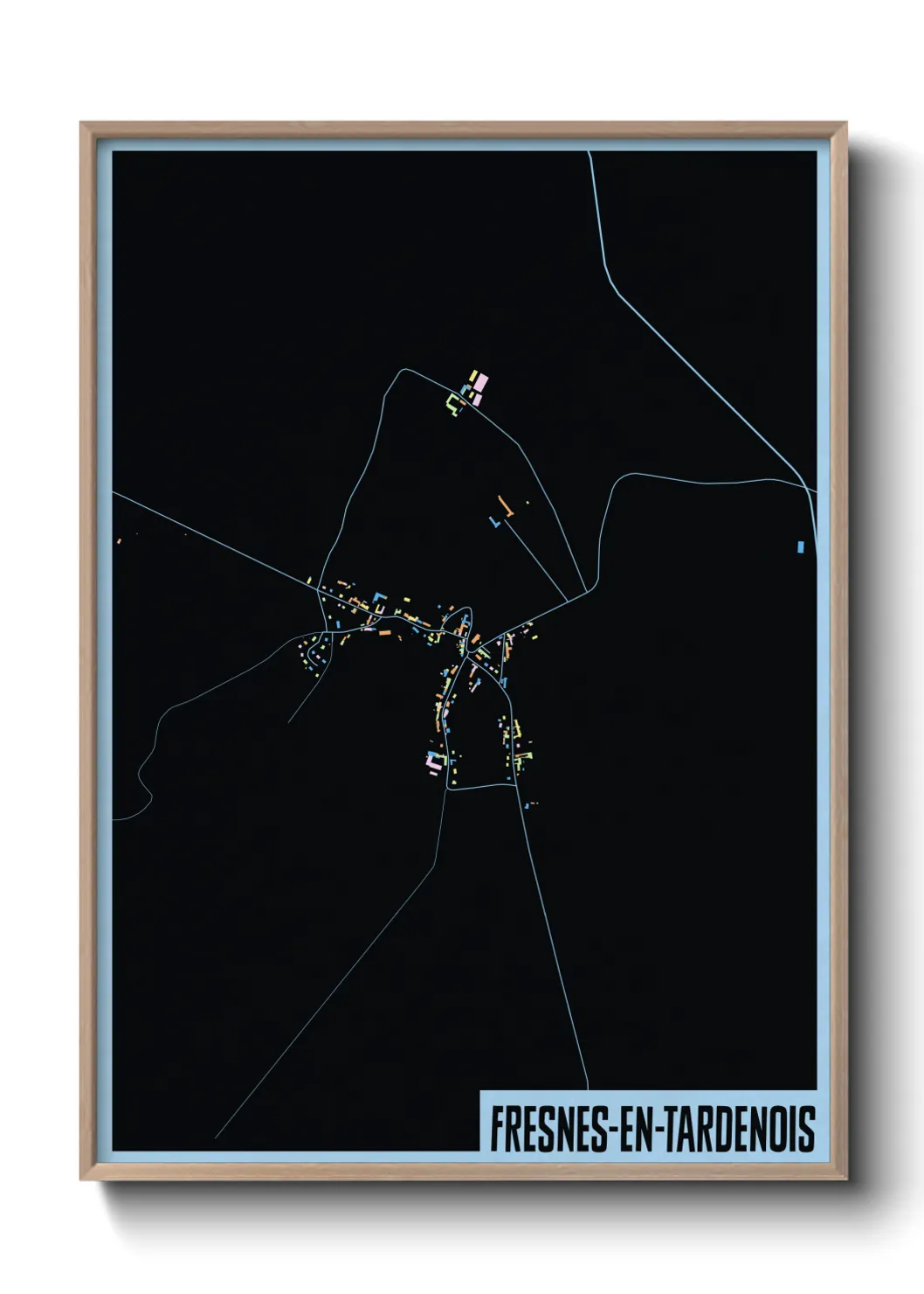 Une affiche de carte sur Fresnes-en-Tardenois