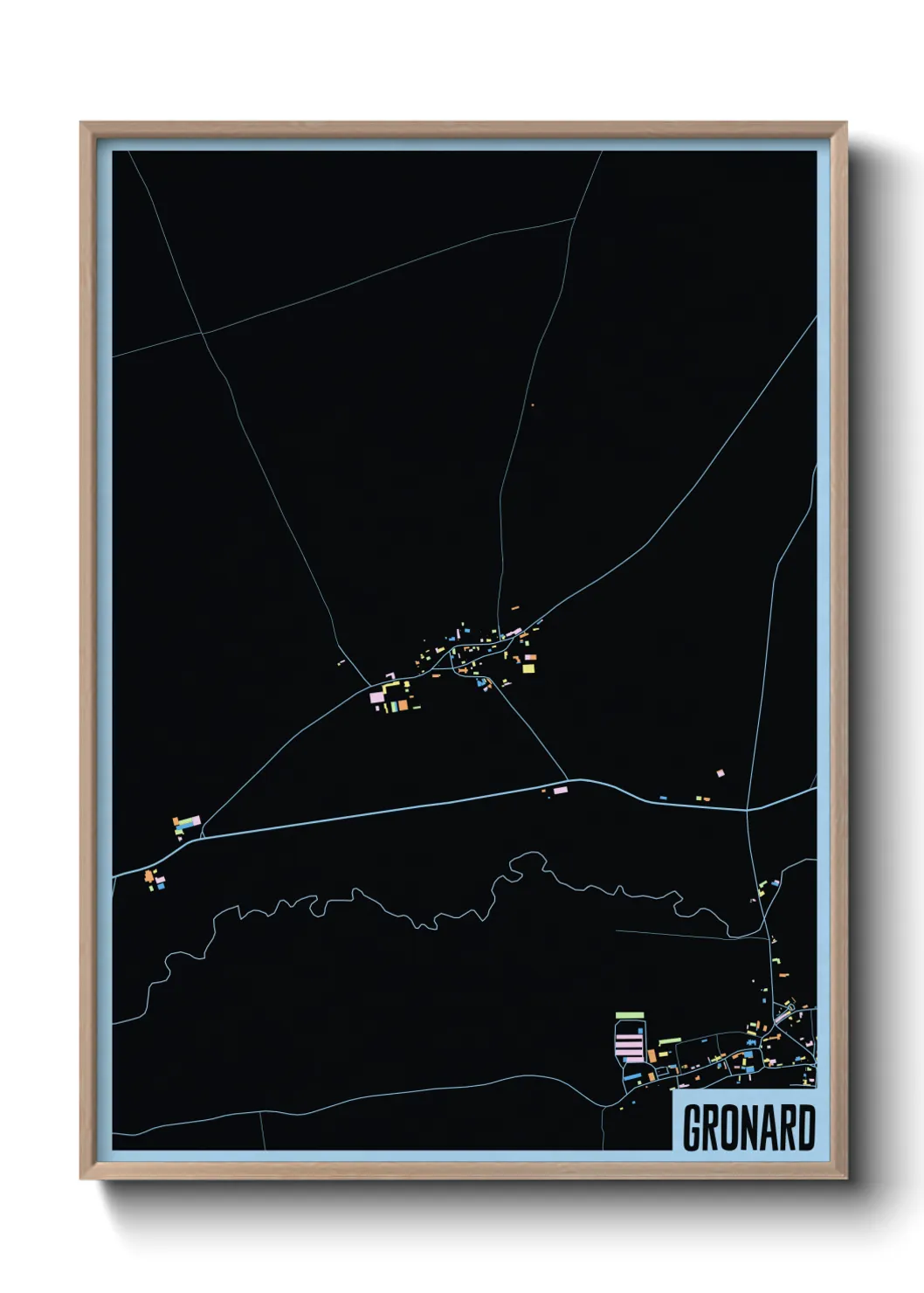 Une affiche de carte sur Gronard