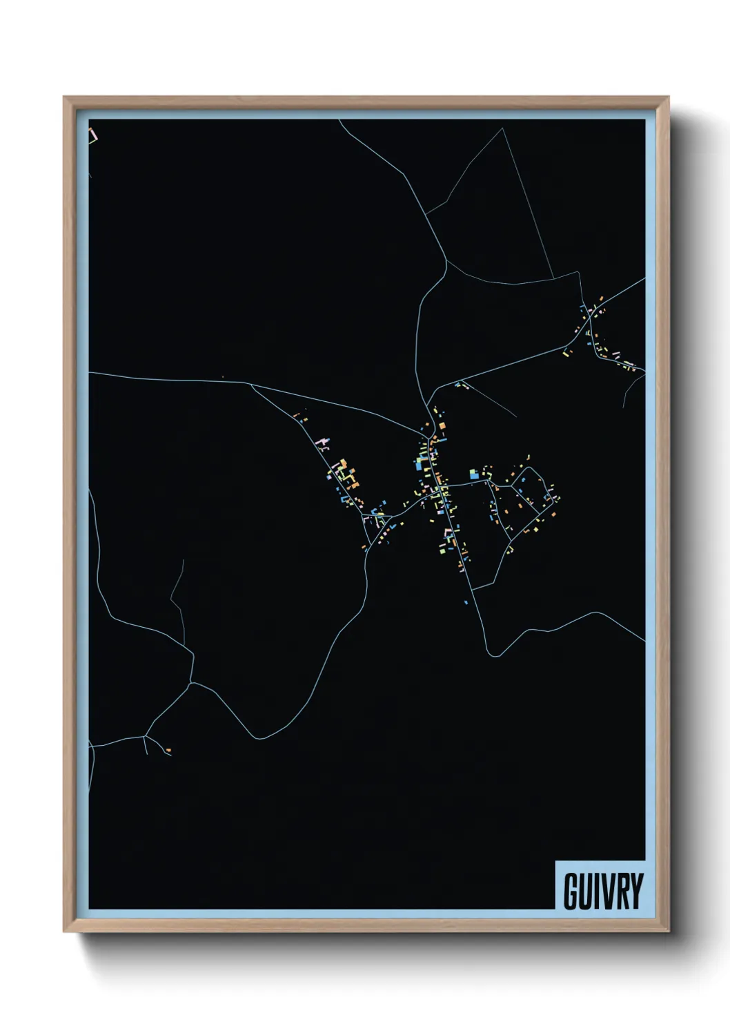 Une affiche de carte sur Guivry