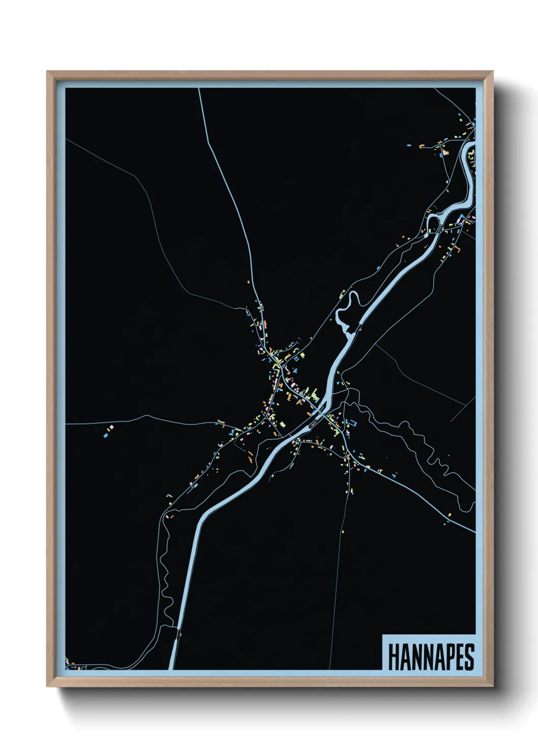 Une affiche de carte sur Hannapes