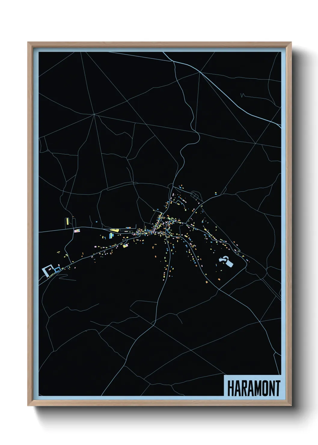 Une affiche de carte sur Haramont