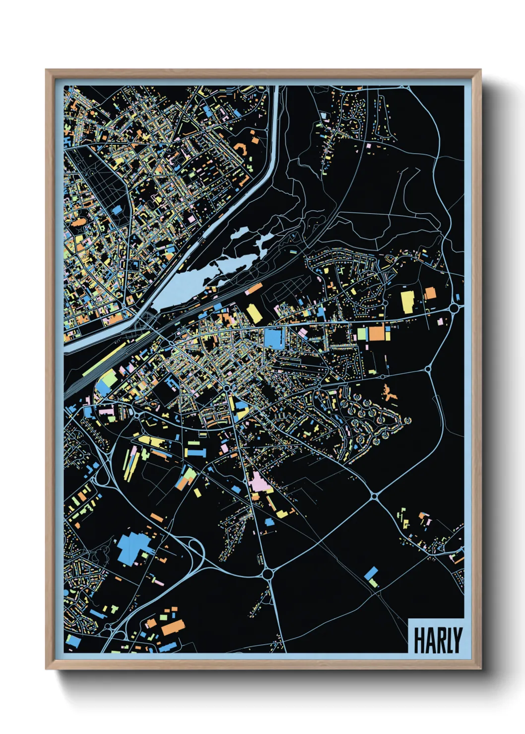 Une affiche de carte sur Harly