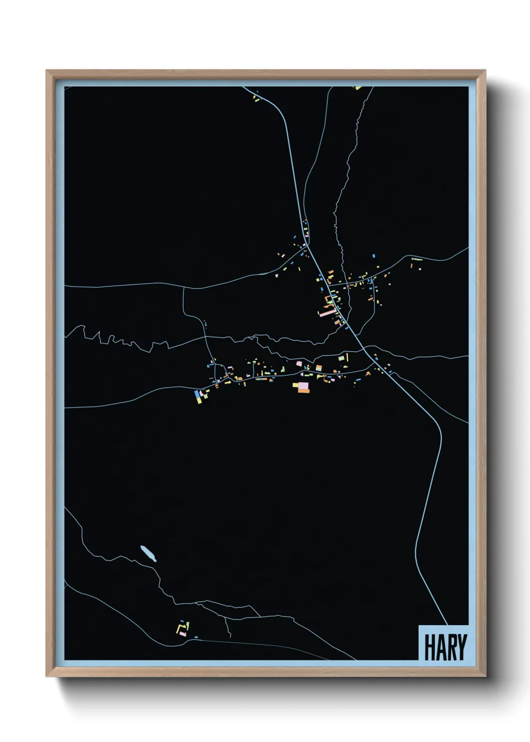 Une affiche de carte sur Hary