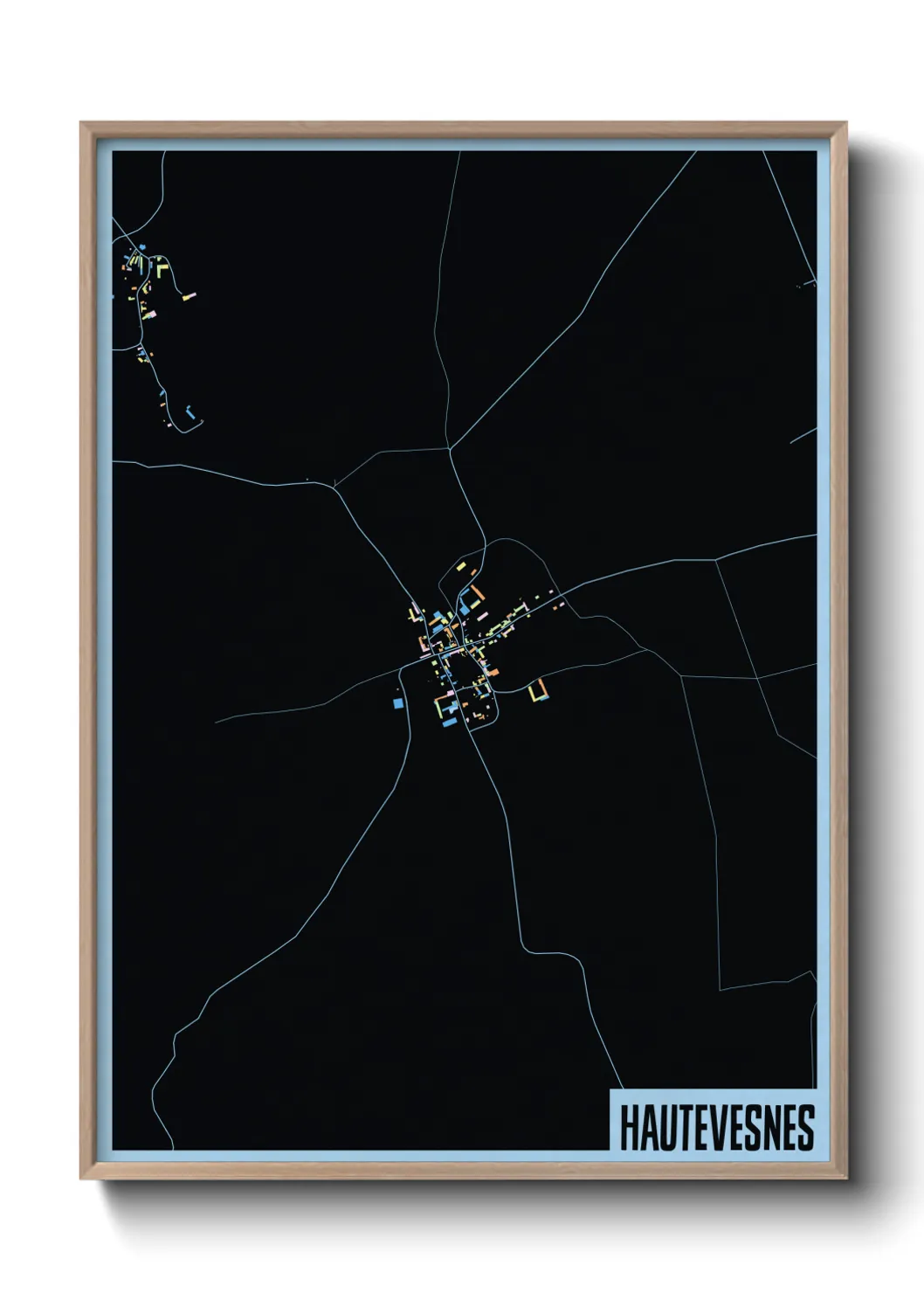 Une affiche de carte sur Hautevesnes