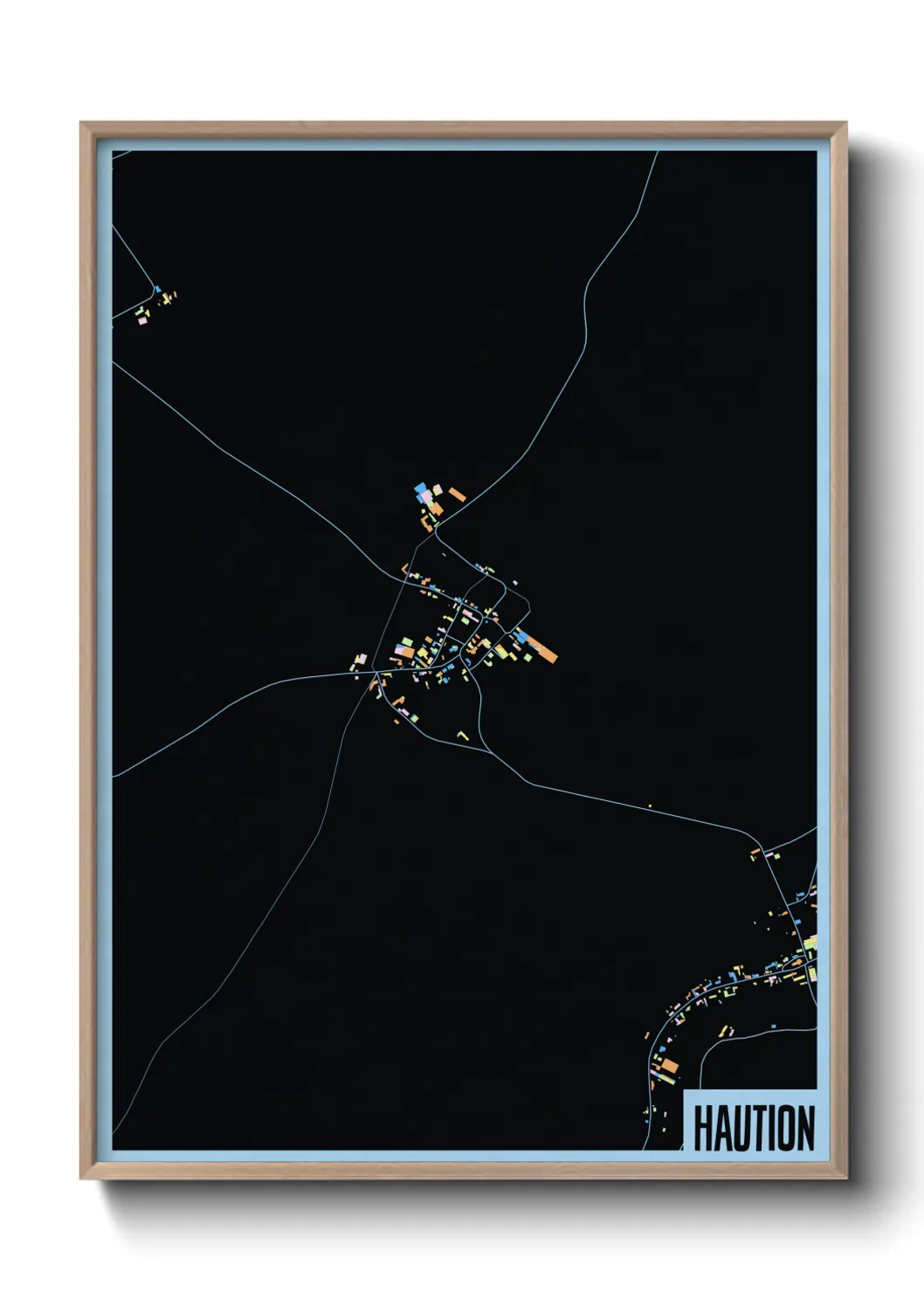 Une affiche de carte sur Haution