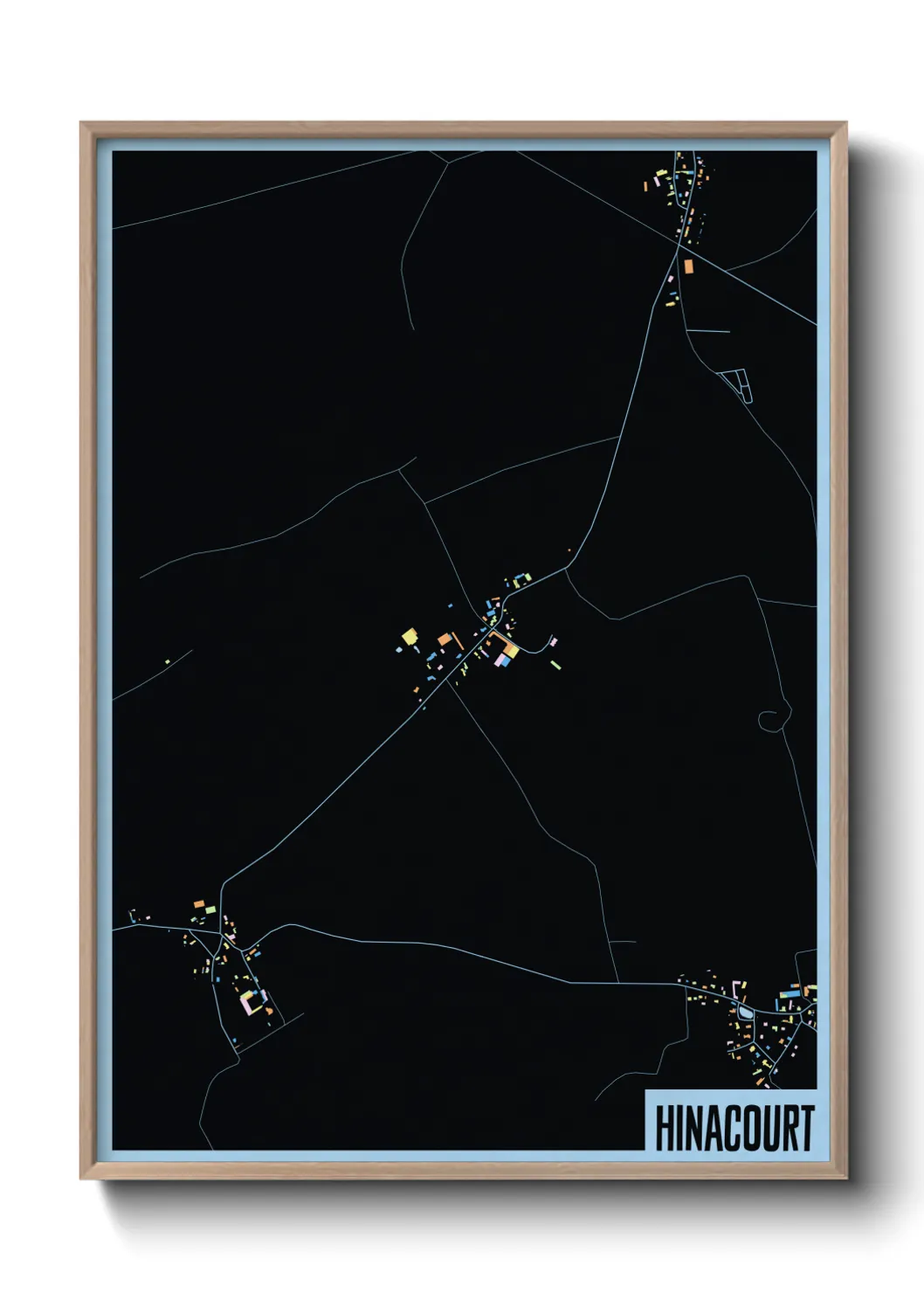 Une affiche de carte sur Hinacourt