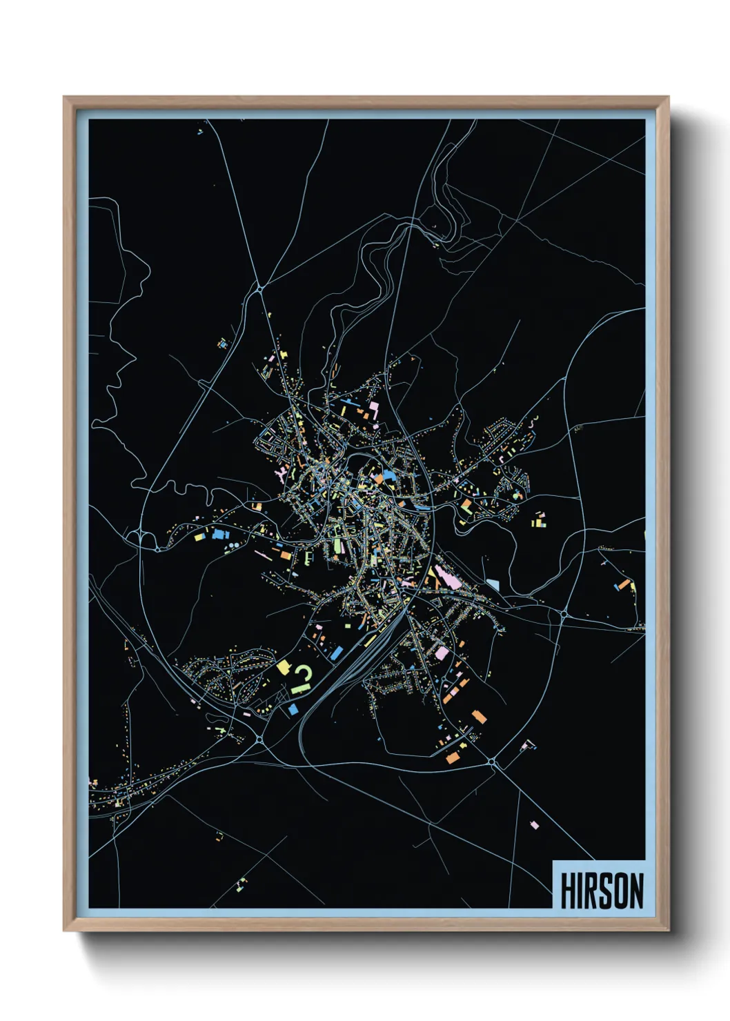 Une affiche de carte sur Hirson