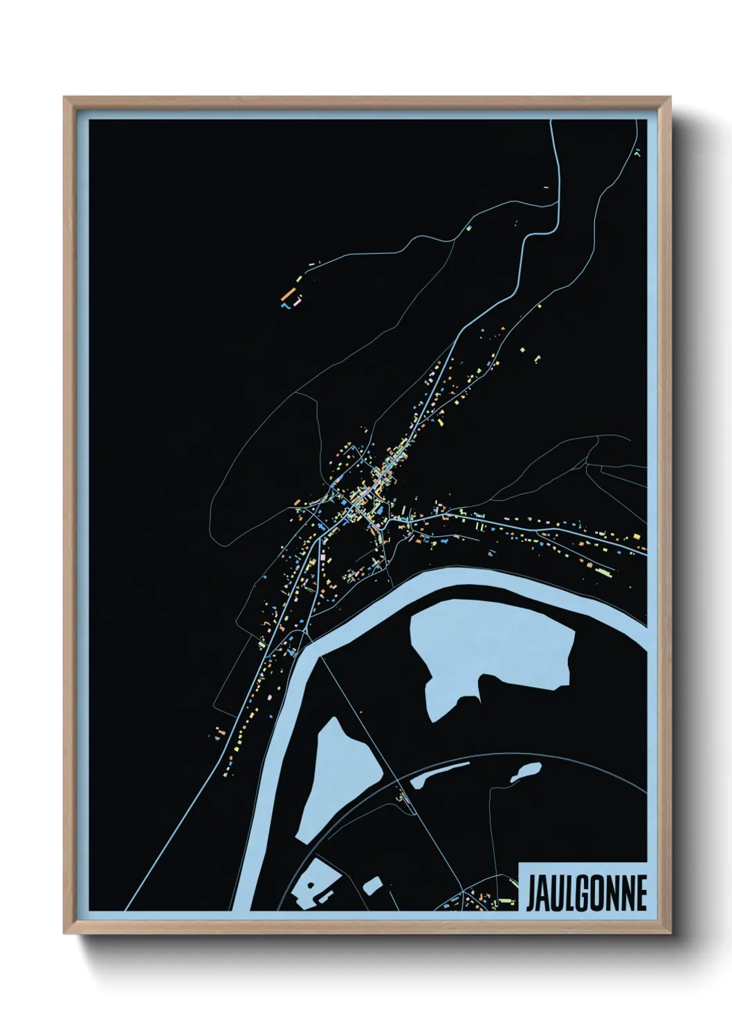 Une affiche de carte sur Jaulgonne