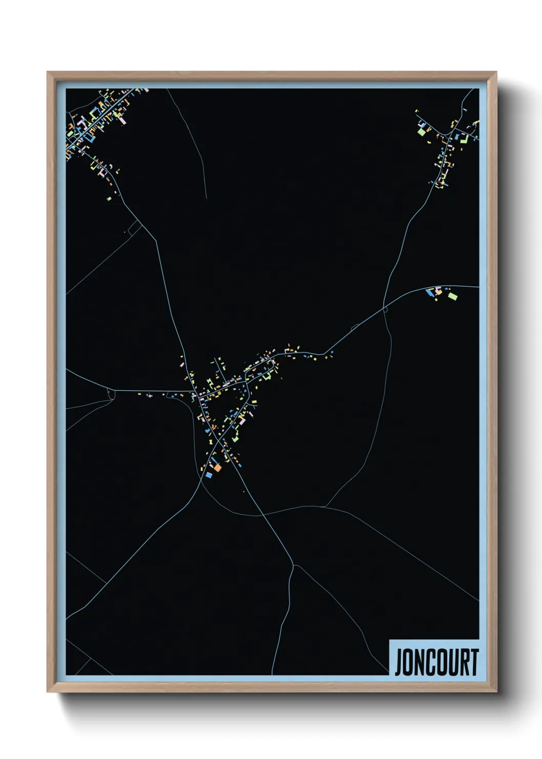 Une affiche de carte sur Joncourt