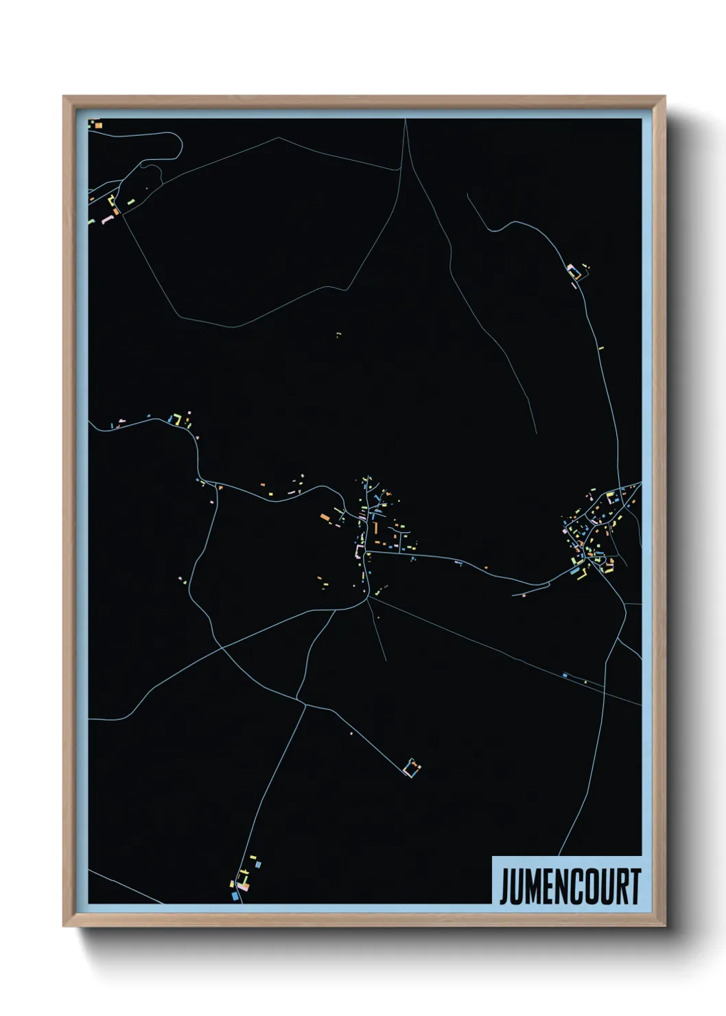 Une affiche de carte sur Jumencourt