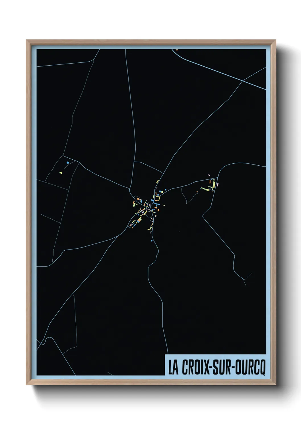 Une affiche de carte sur La Croix-sur-Ourcq