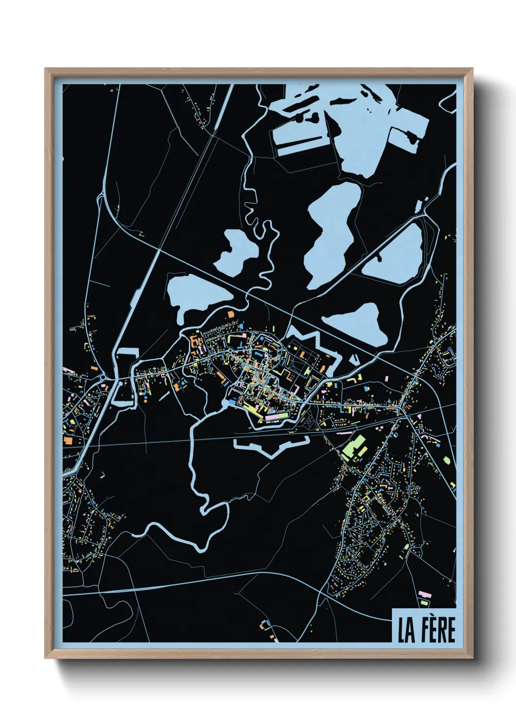 Une affiche de carte sur La Fère