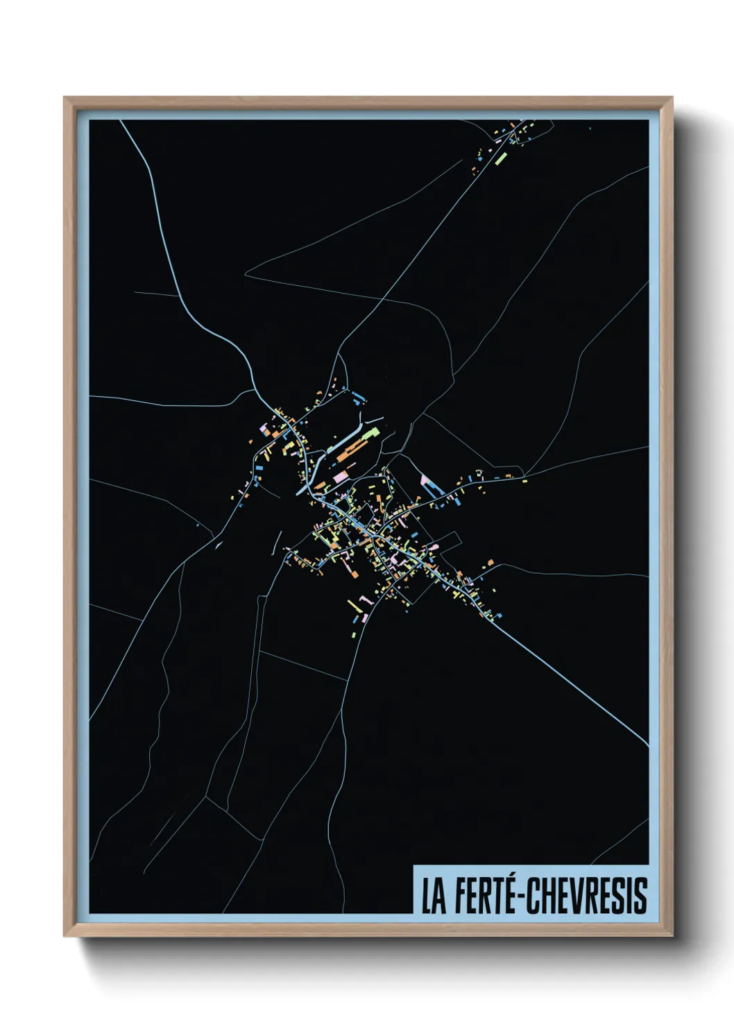 Une affiche de carte sur La Ferté-Chevresis