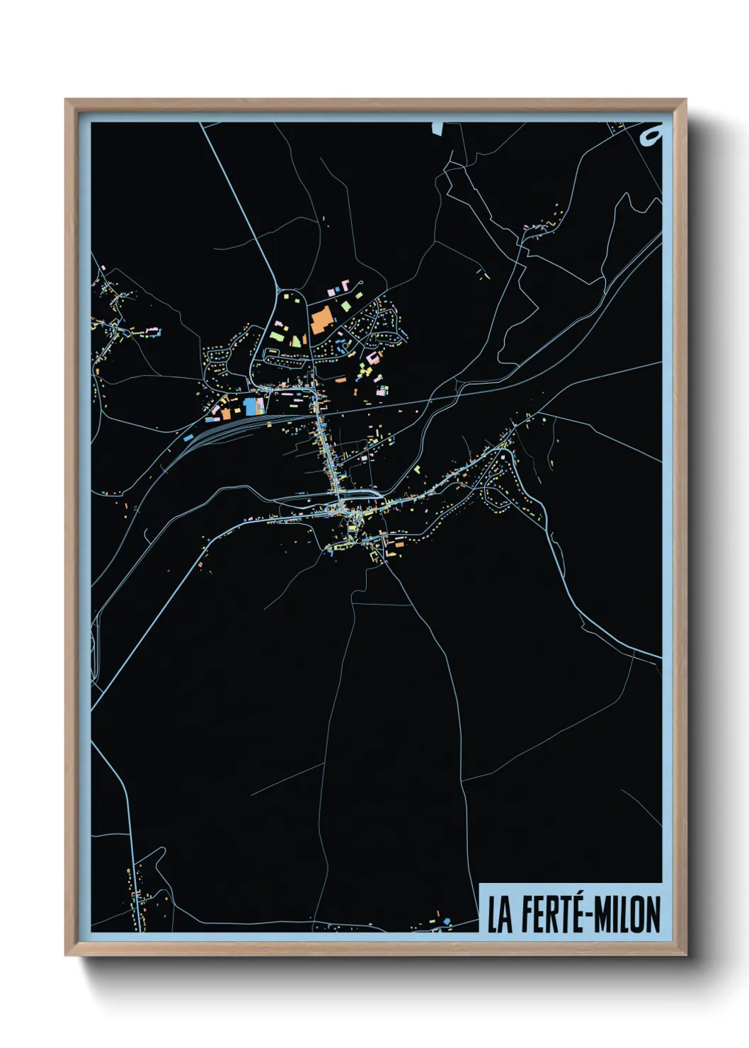 Une affiche de carte sur La Ferté-Milon
