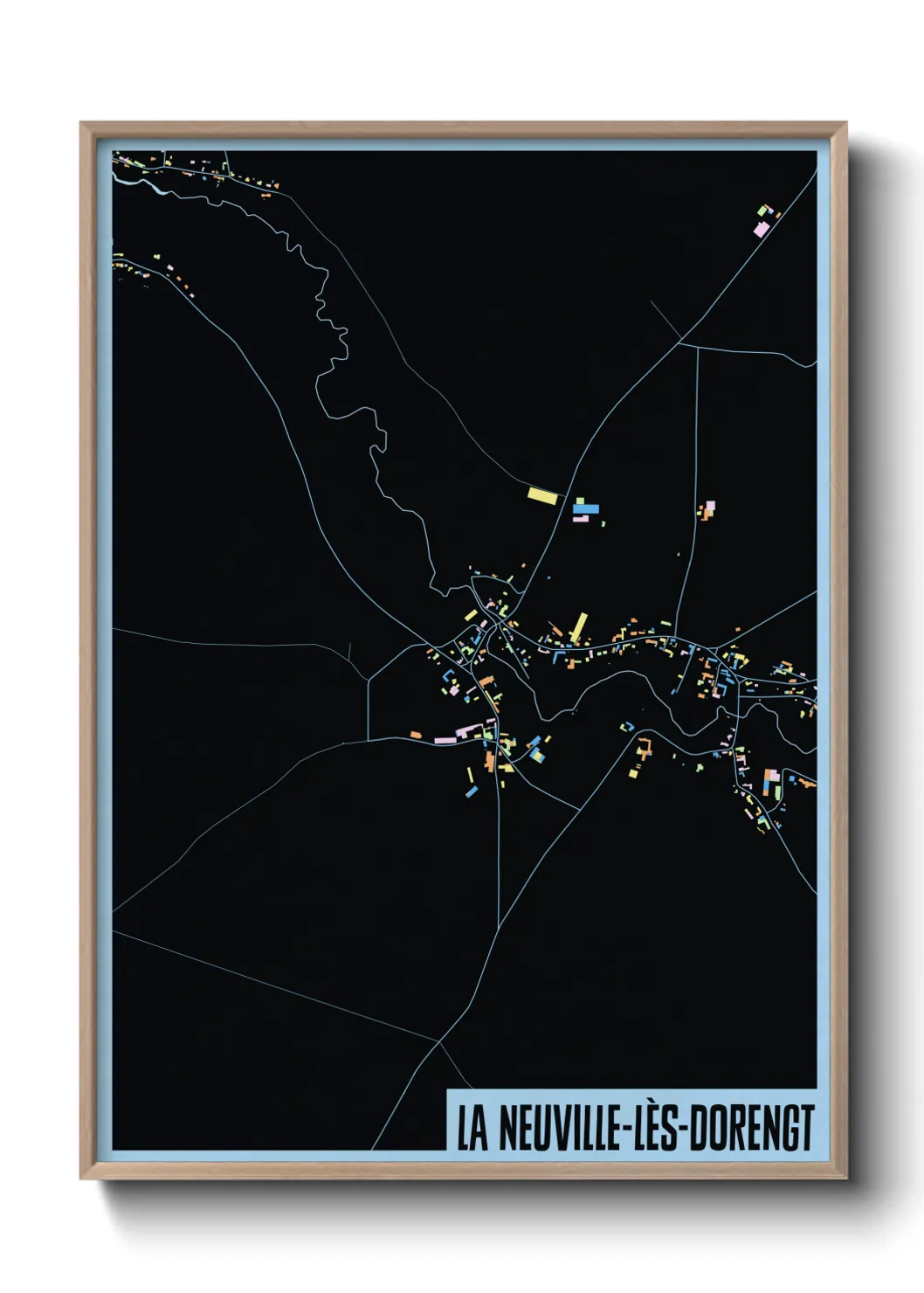 Une affiche de carte sur La Neuville-lès-Dorengt