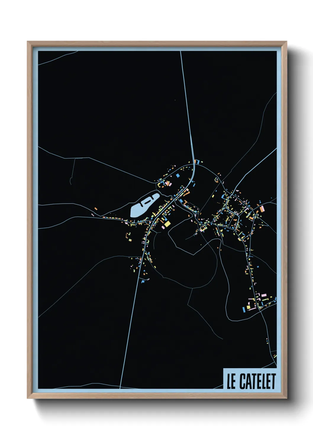 Une affiche de carte sur Le Catelet