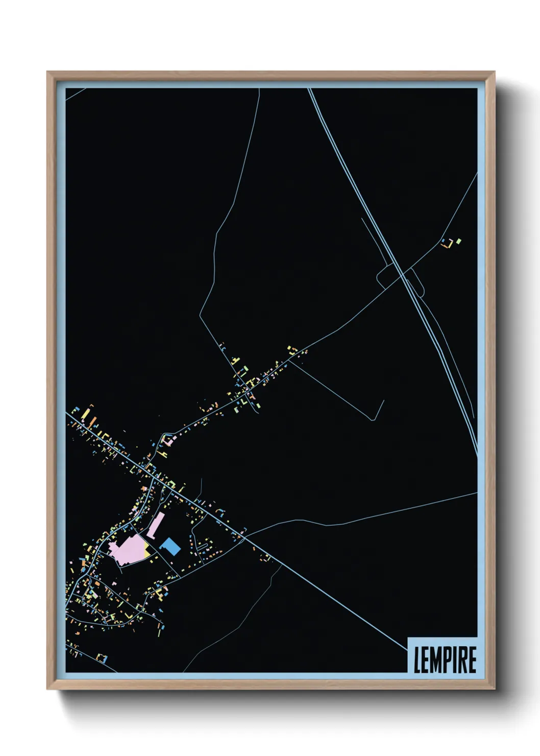 Une affiche de carte sur Lempire