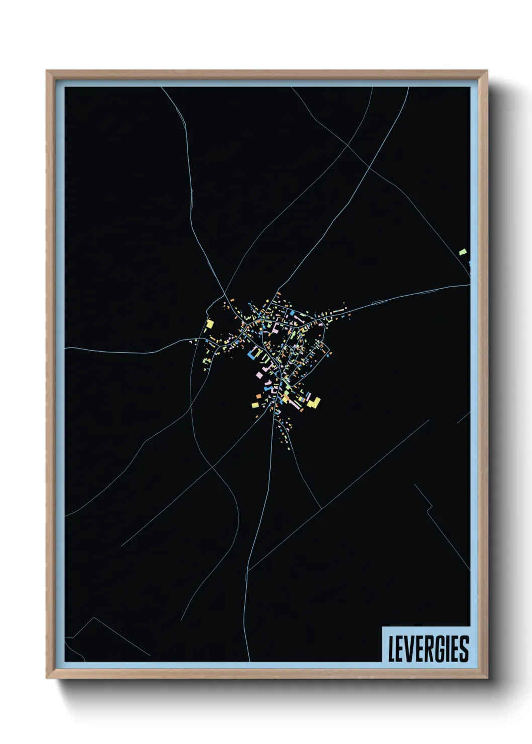 Une affiche de carte sur Levergies