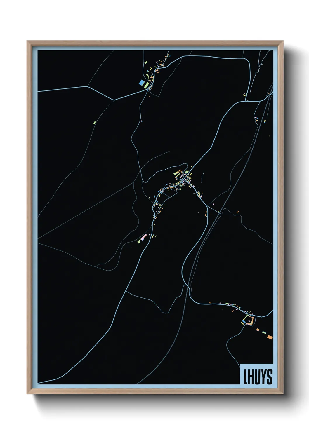 Une affiche de carte sur Lhuys