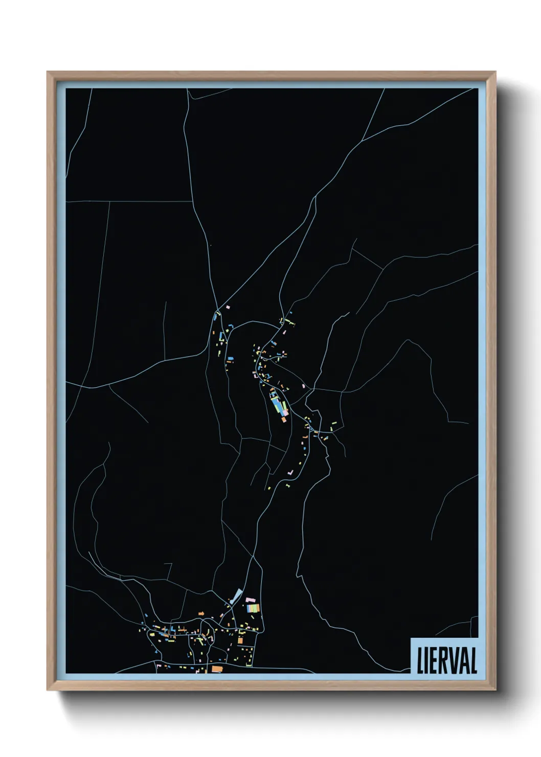 Une affiche de carte sur Lierval