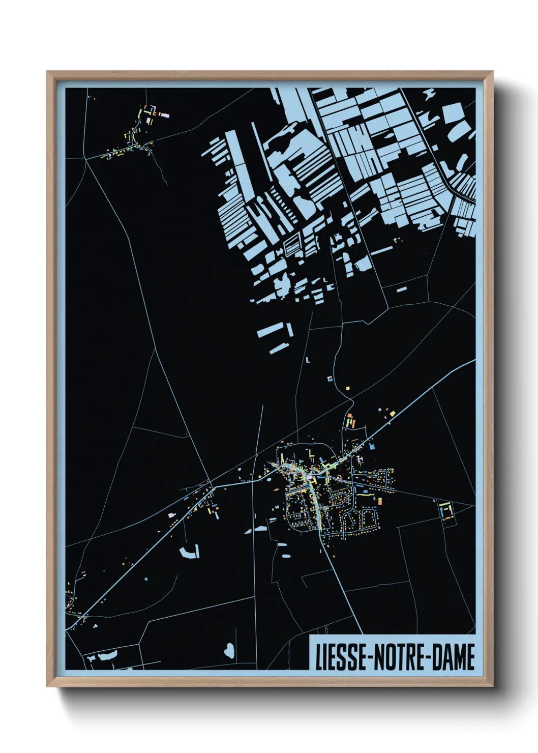 Une affiche de carte sur Liesse-Notre-Dame