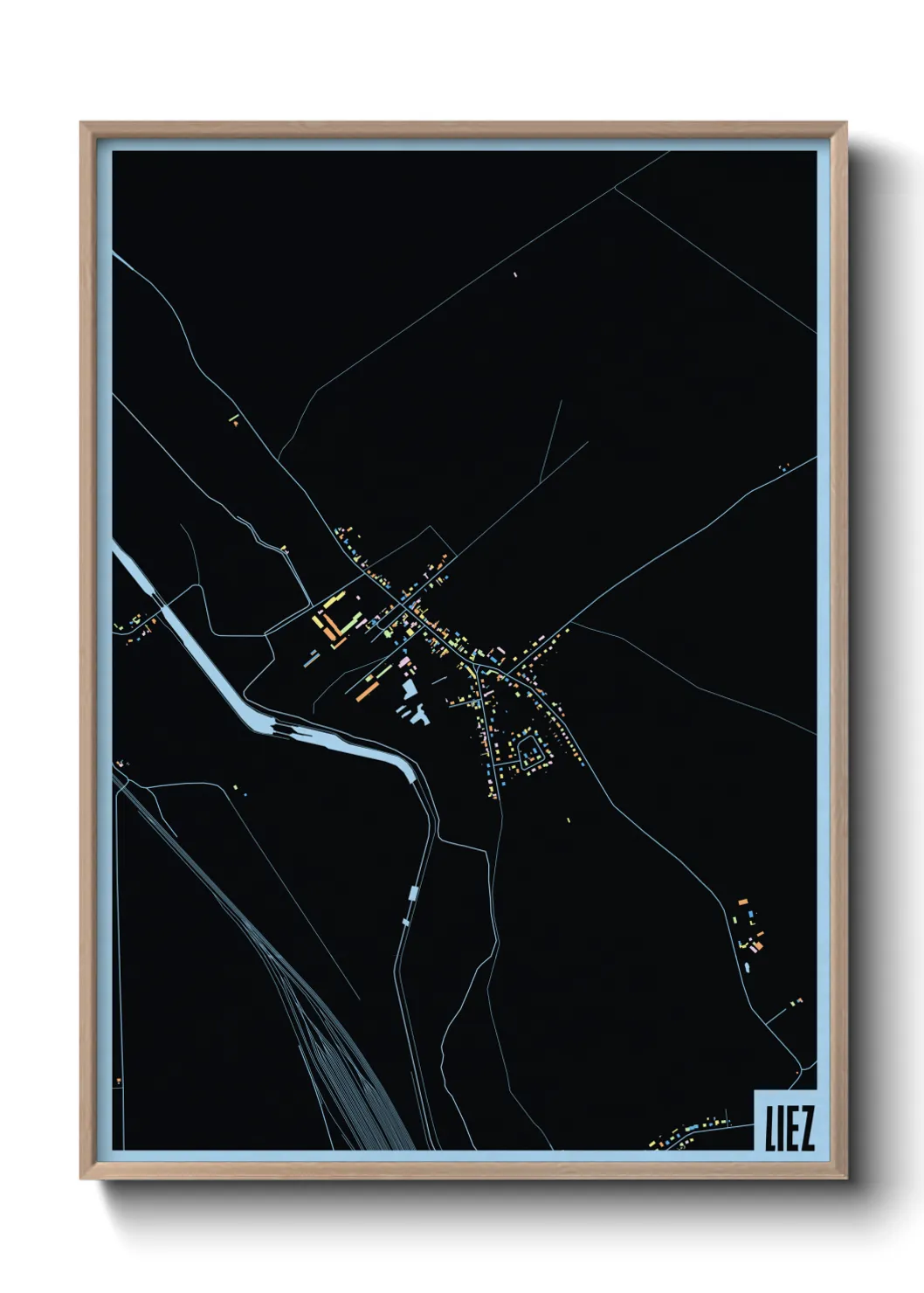 Une affiche de carte sur Liez