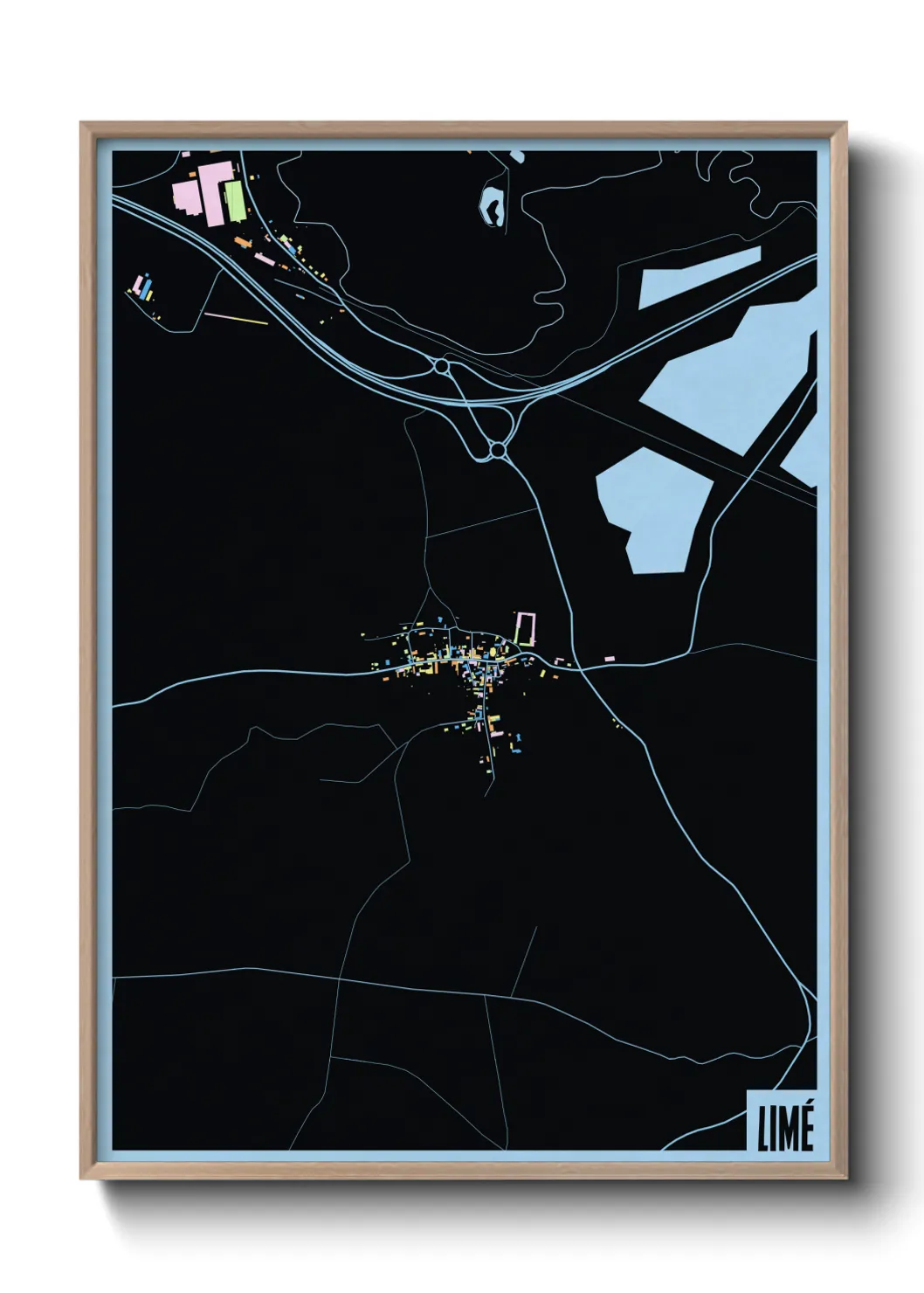 Une affiche de carte sur Limé