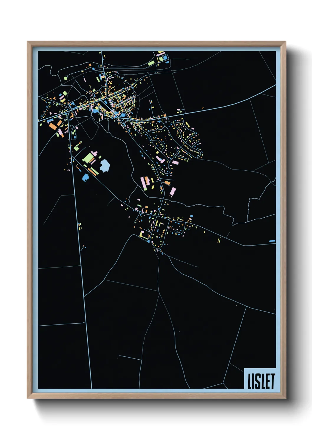 Une affiche de carte sur Lislet