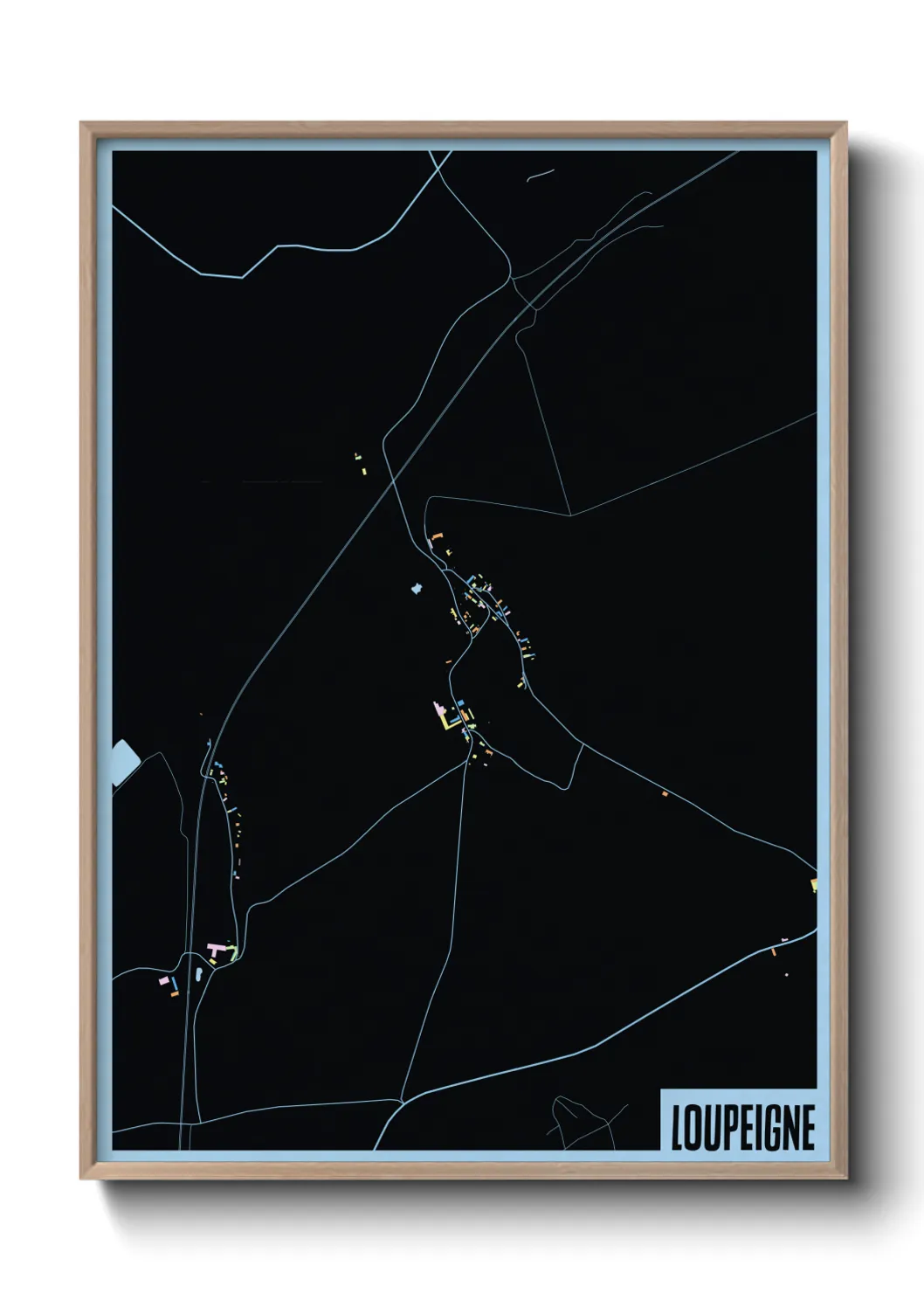 Une affiche de carte sur Loupeigne