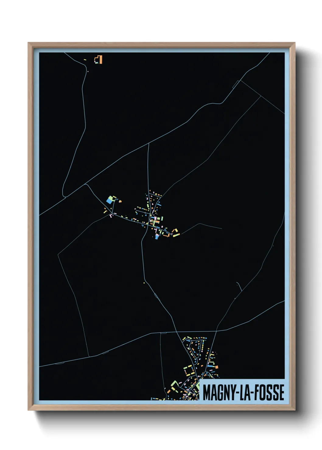 Une affiche de carte sur Magny-la-Fosse