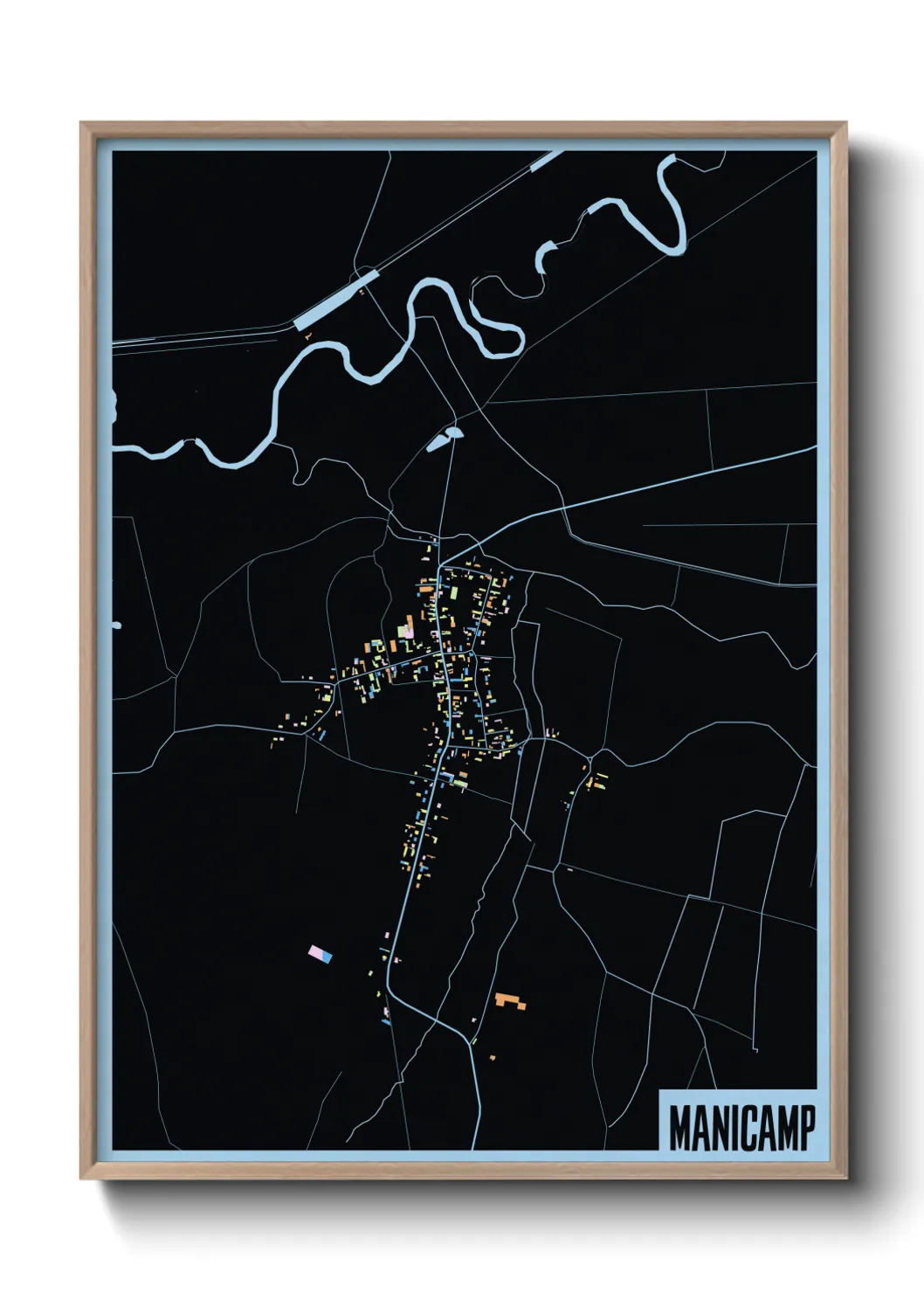 Une affiche de carte sur Manicamp