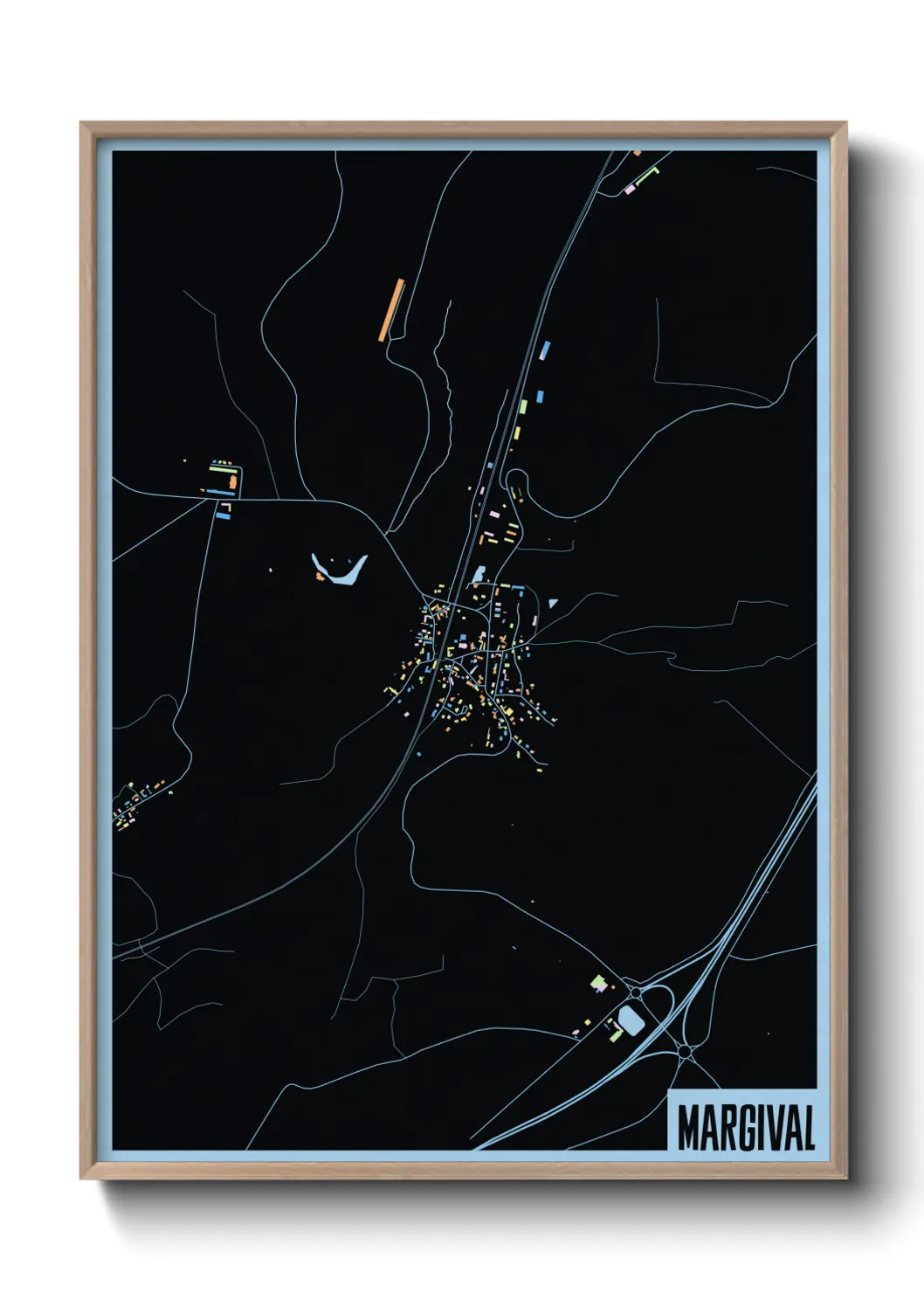 Une affiche de carte sur Margival