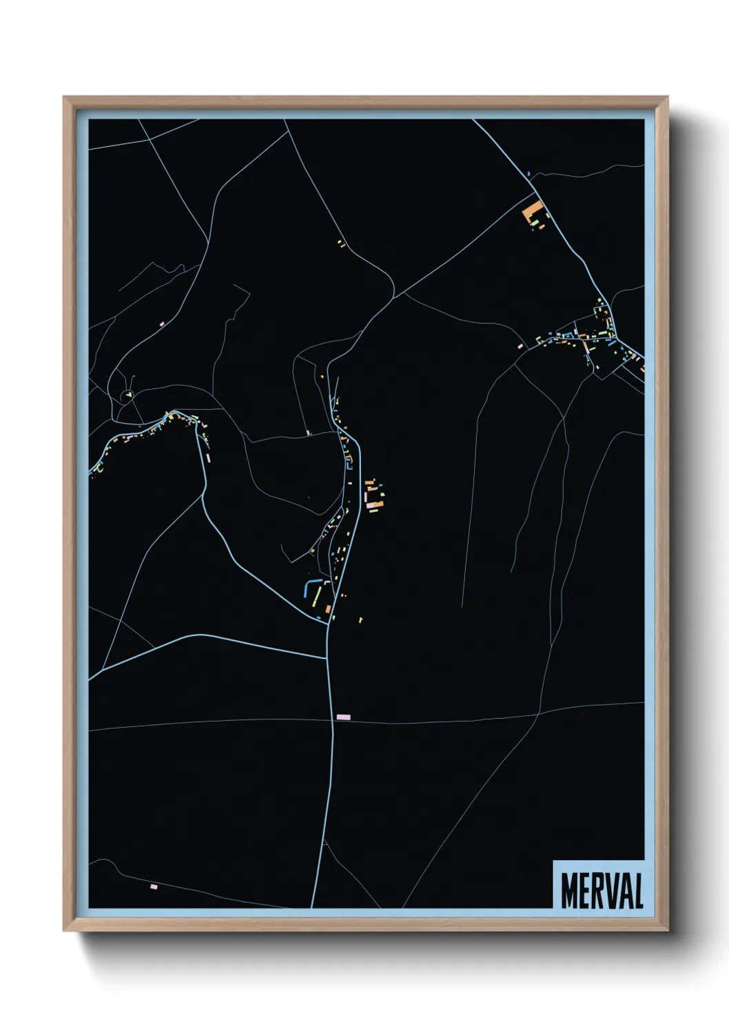 Une affiche de carte sur Merval