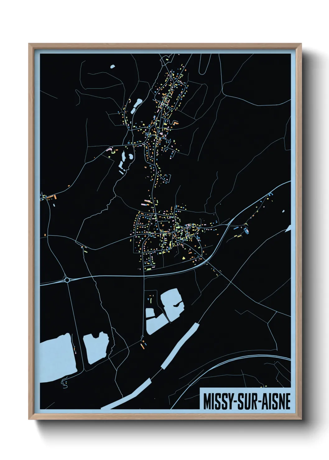 Une affiche de carte sur Missy-sur-Aisne