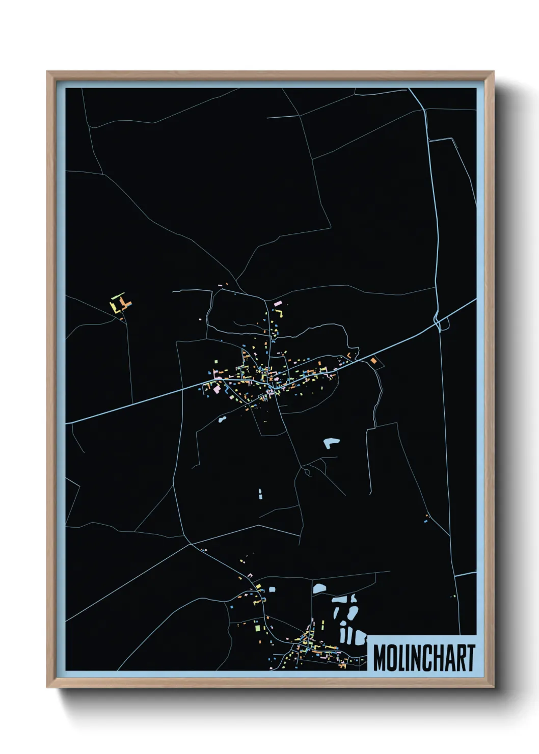 Une affiche de carte sur Molinchart