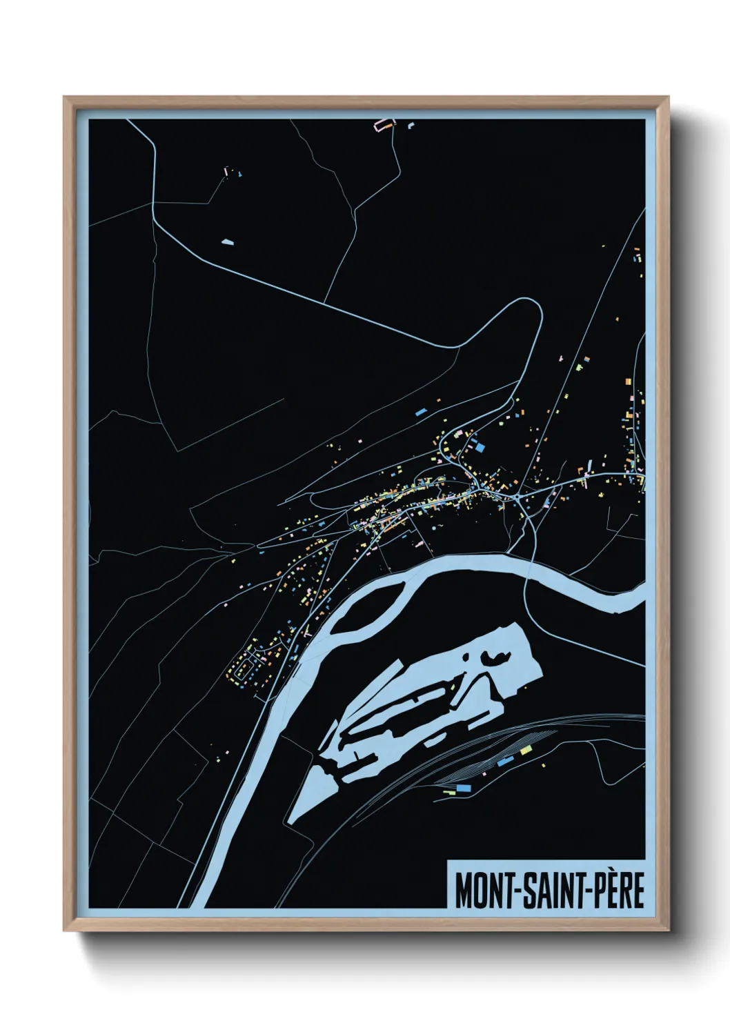 Une affiche de carte sur Mont-Saint-Père