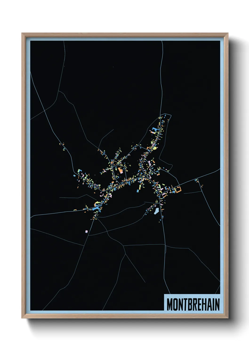 Une affiche de carte sur Montbrehain