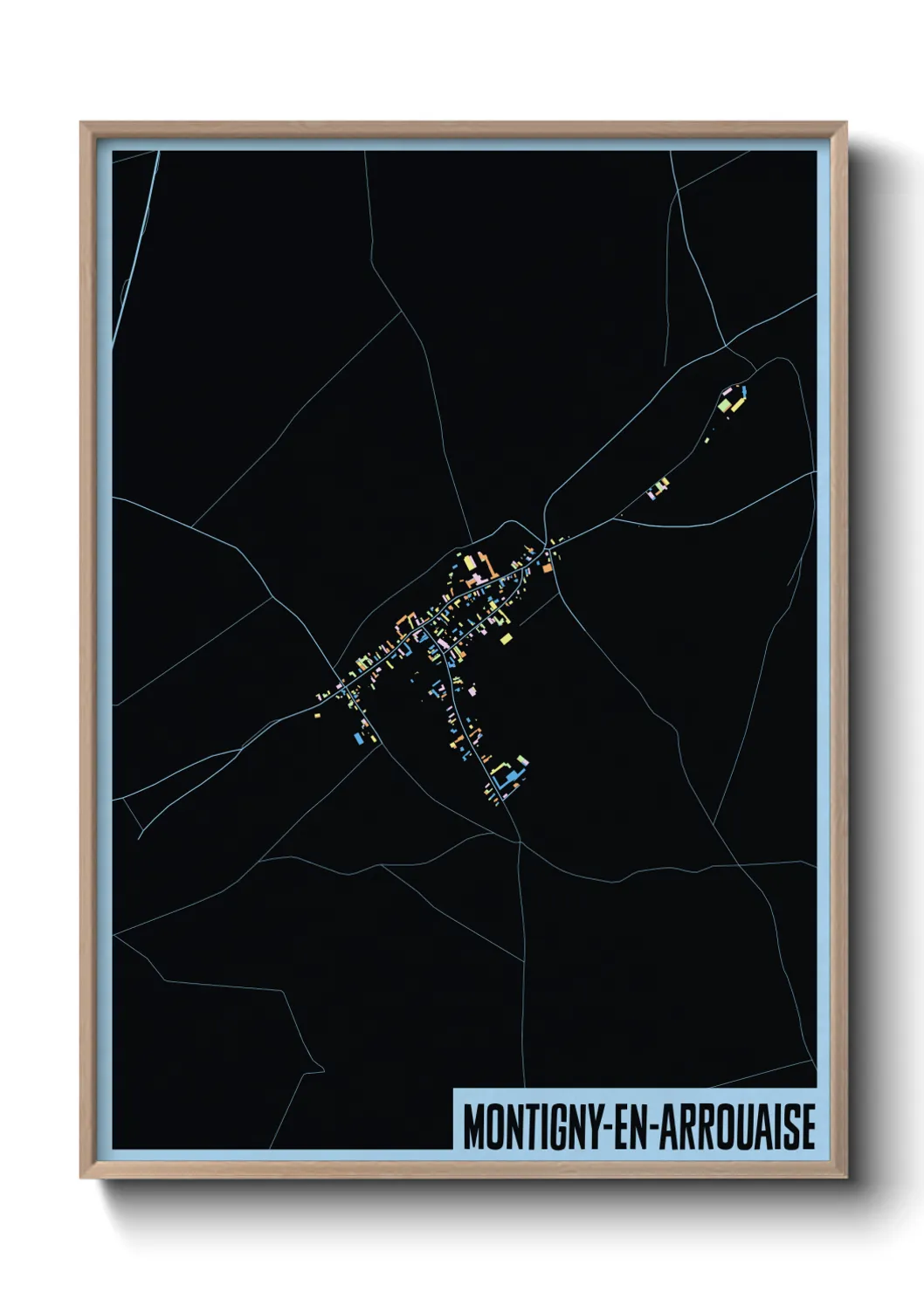 Une affiche de carte sur Montigny-en-Arrouaise