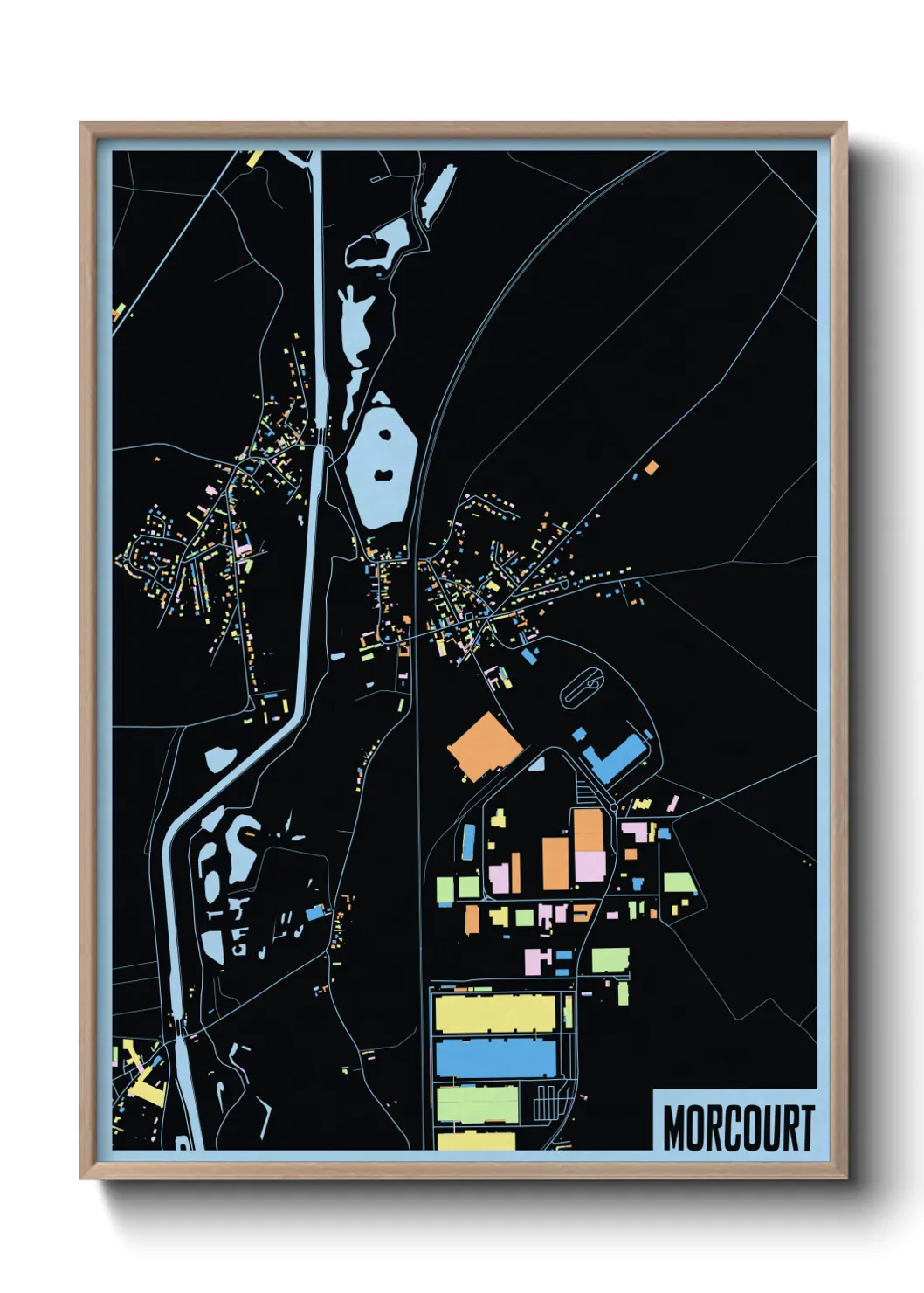 Une affiche de carte sur Morcourt